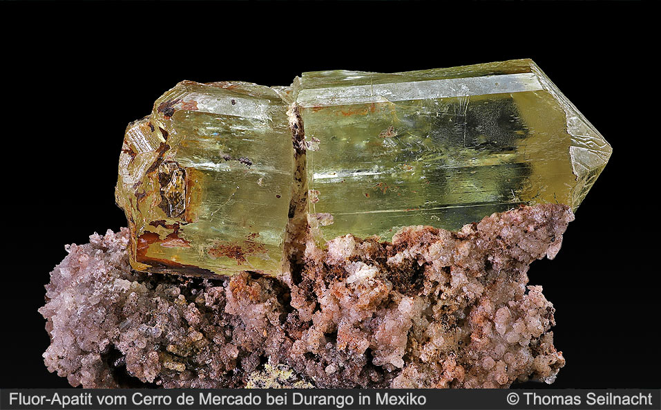 Fluor-Apatit vom Cierra de Mercado beiu Durango