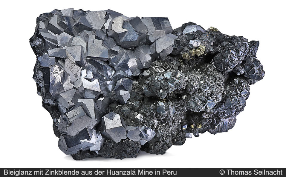 Galenit mit Sphalerit aus Huanzal&aacute; in Peru